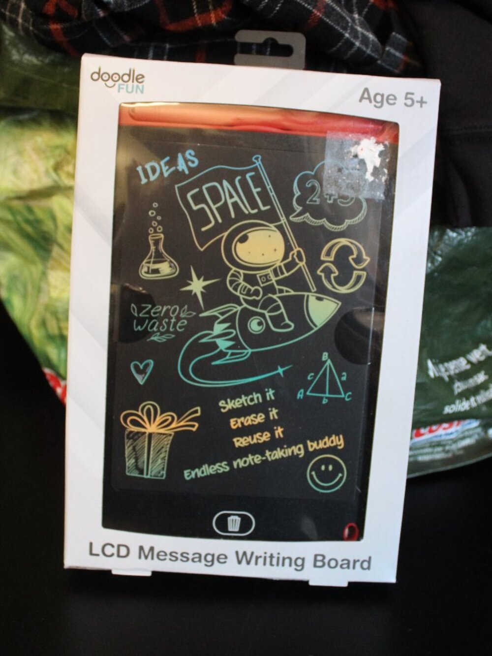 LCD Message Writing Board by Doodle Fun - Red - New